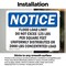 Signmission Floor Load Limit Do Not Exceed 125, 5 in W x Rectangle, Vinyl Decal OS-2PACK-NS-D-35-L-15683 - alternate 2